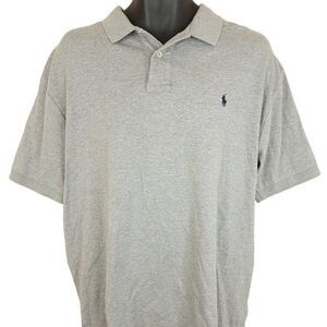 Polo Ralph Lauren Polo Shirt Vintage 90s Heather Gray Made In USA Mens Size XL